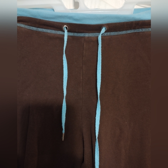 G.W. Sport women's sweatpants with drawstring, size 1X, brown and blue - Picture 6 of 8